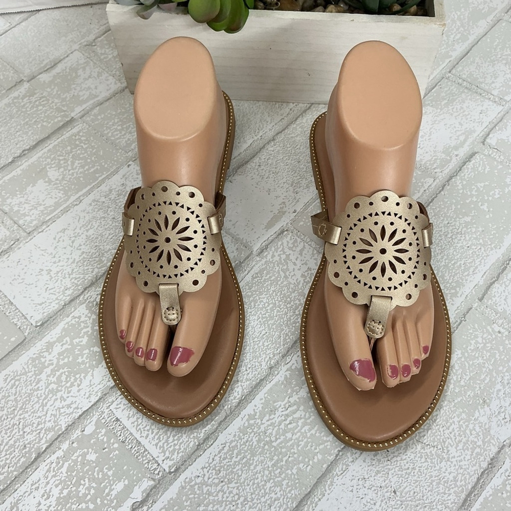 Kensie Metallic Gold Sandals